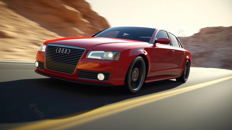 一辆飞驰的红色汽车,高清,摄影图,摄影图片,图片大全,摄影图免费下载